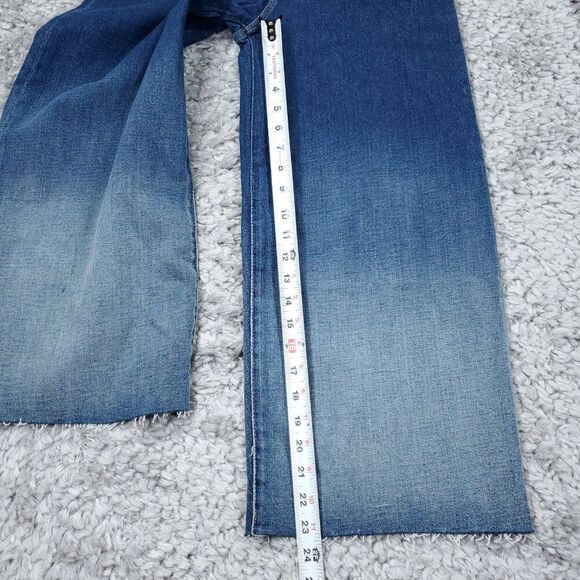Lauren Ralph Lauren Ombre High Rise Wide Leg Crop Jeans Size 2P Petite Blue Y2K - Picture 11 of 13